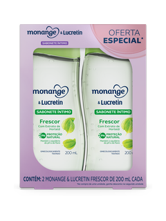 MONANGE E LUCRETIN KIT SABONETE LÍQUIDO ÍNTIMO FRESCOR 200ML